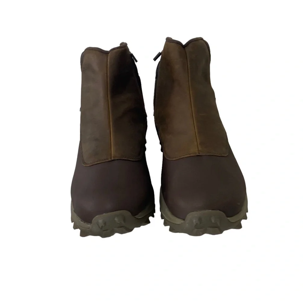 Merrell Men's Thermo Kiruna Mid Zip Waterproof Boot on‎ Clay Brown Leather 15